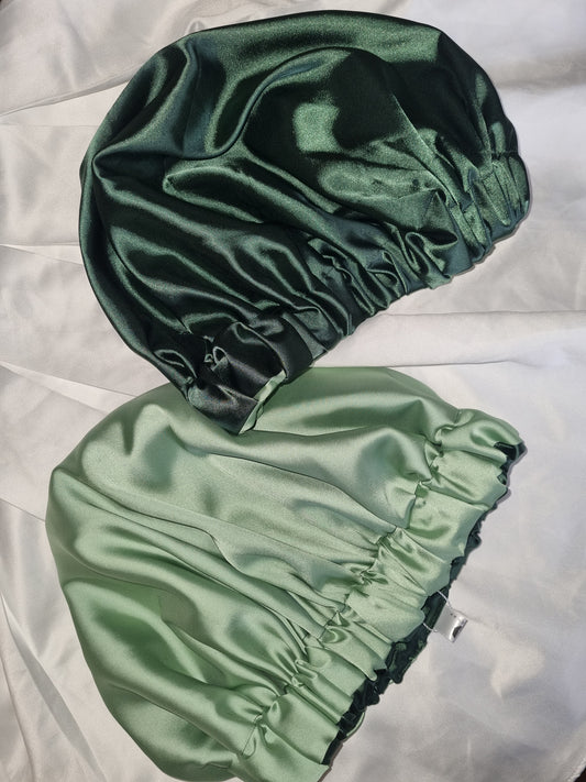 Emerald Reversible Satin Bonnet